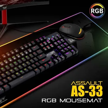 ARMAGGEDDON ASSAULT AS33R RGB RGB GEJMERSKA PODLOGA ZA MIŠ, 11 MODOVA LED OSVJETLJENJA, DIMENZIJE: 790MM X 300MM X 3MM, TEŽINA: 660G, NAPAJANJE PREK (3 / 3)