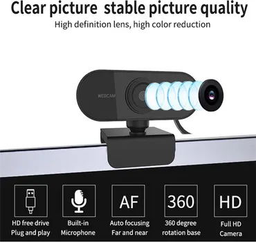 HD 1080P COMPUTER CAMERA BUILT-IN MIC SMART WEBCAM (2 / 4)
