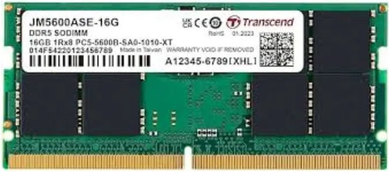 TRANSCEND SO-DIMM DDR5 16GB / 5600MT/S (1 / 2)