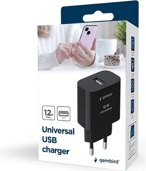 GEMBRID UNIVERSAL USB CHARGER, 2.4 A, BLACK TA-UC-1A12-01-BK TA-UC-1A12-01-BK (4 / 4)