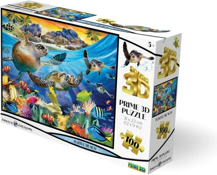 PUZZLE 3D 1OOPCS TURTLE BEACH 31X23CM 114/10686 MIL (1 / 1)