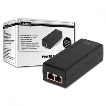 DIGITUS DN-95102 POE INJECTOR WI-FI STANDARD: NEMA (PODRŽAVA IEEE 802.3AF POE STANDARD ZA NAPAJANJE WI-FI UREĐAJA) FREKVENCIJA: NEMA (NE RADI NA WI-FI (1 / 1)