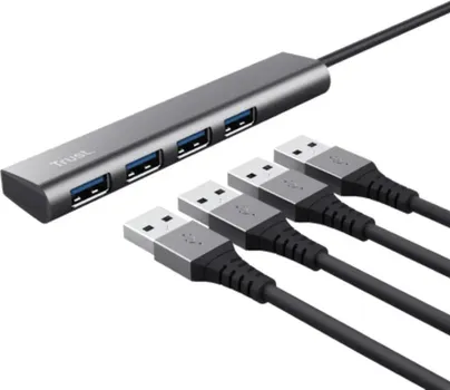 TRUST HALYX USB-C TO 4-PORT USB-A 3.2 GEN1 HUB (1 / 2)