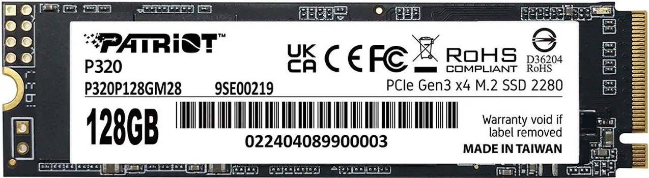 PATRIOT P320 128GB / SSD M.2 NVME P320P128GM28 (1 / 5)
