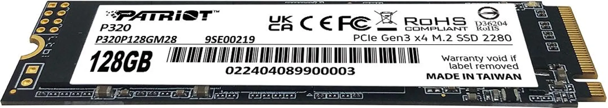 PATRIOT P320 128GB / SSD M.2 NVME P320P128GM28 (5 / 5)