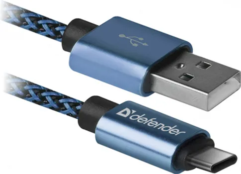 DEFENDER KABL TECHNOLOGY USB CABLE BLUE AM-TYPE-C 1M 2.1A (1 / 2)