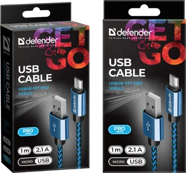DEFENDER KABL TECHNOLOGY USB CABLE BLUE AM-TYPE-C 1M 2.1A (2 / 2)