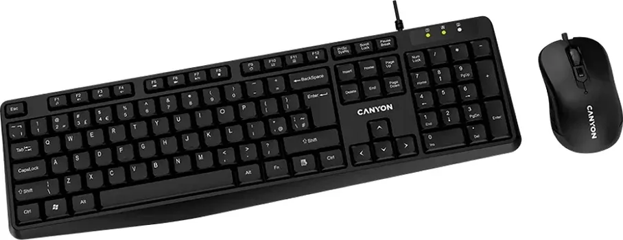 CANYON SET-1 CLASSIC WIRED COMBO SET INTERFEJS: USB, BROJ TASTERA: 104, KARAKTERISTIKE: VODOOTPORNA, REZOLUCIJA: 1600 DPI, KOMPLET SET, MEMBRANSKI TASTERI, � (3 / 3)