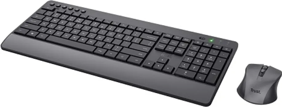 TRUST TREZO COMFORT WIRELESS KEYBOARD & MOUSE SET 24529 SLOVNI RASPORED: (US), WIRELESS KOMPLET SET ,MEMBRANSKI TASTERI, POVEZIVANJE: USB NANO PRIJEMNIK, TIHI TASTERI, DIZAJN M (2 / 4)