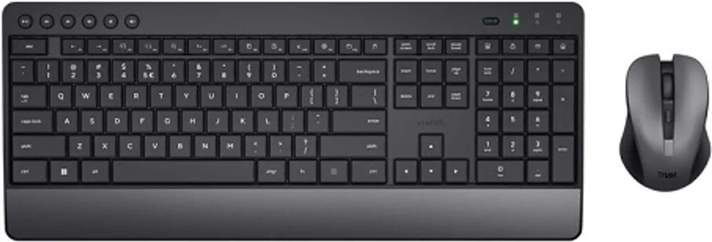 TRUST TREZO COMFORT WIRELESS KEYBOARD & MOUSE SET 24529 SLOVNI RASPORED: (US), WIRELESS KOMPLET SET ,MEMBRANSKI TASTERI, POVEZIVANJE: USB NANO PRIJEMNIK, TIHI TASTERI, DIZAJN M (4 / 4)