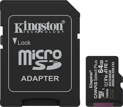 KINGSTON MICROSD 64GB CLASS 10CANVAS SELECT PLUS100MBS READ, CLASS 1... (2 / 3)