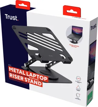 TRUST ZEFF POSTOLJE ZA LAPTOP RAČUNAR │ STALAK ZA LAPTOP DO 16 │ PODESIV PO VISINI I UGLU │ 360° ROTACIJA │ PROTIVKLIZNE GUMENE PODLOGE │ STABILNA METALNA KONSTRUKCIJA │ POBOLJŠANA ERGONOMIJA (7 / 10)