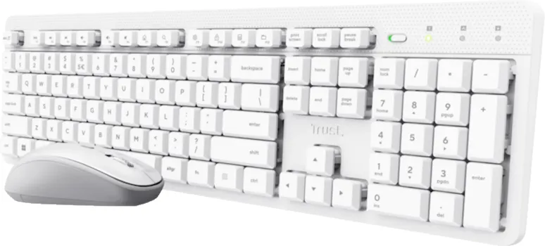 TRUST ODY II SILENT WIRELESS KEYBOARD & MOUSE SET OPTICAL WHITE US (7 / 9)