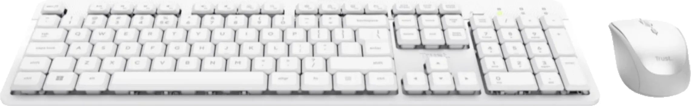 TRUST ODY II SILENT WIRELESS KEYBOARD & MOUSE SET OPTICAL WHITE US (9 / 9)