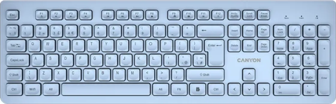 CANYON KEYBOARD HKB-W01 UK/US AAA WIRELESS BLUE (1 / 5)