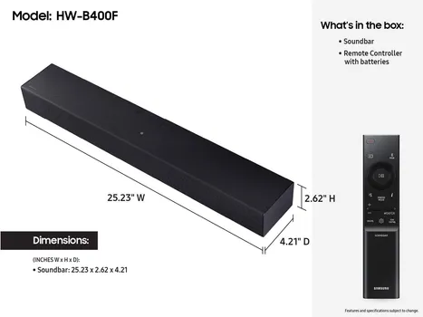 SAMSUNG B-SERIJA SOUNDBAR HW-B400F (2025) | HW-B400F (1 / 14)