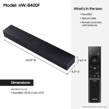 SAMSUNG B-SERIJA SOUNDBAR HW-B400F (2025) | HW-B400F (4 / 14)