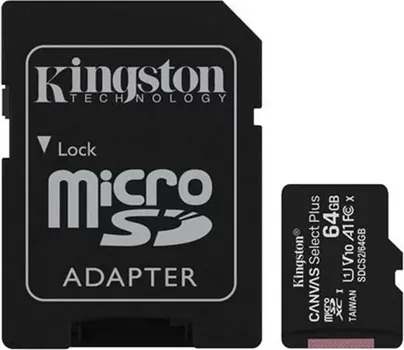 KINGSTON 64GB MICROSD + SD ADAPTER SDCS2 MICRO SD 64GB UHS-I + SD ADAPTER (1 / 1)