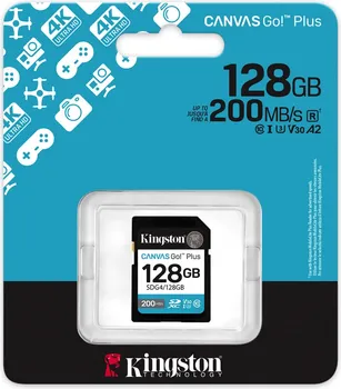 KINGSTON 128GB SDXC CANVAS GO PLUS GEN4 200MB/S C10 UHS-I U3 V30 SDG4/128GB (1 / 1)