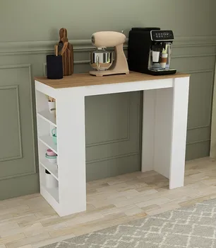 CUNGU BARSKI STO FALEZ WHITE/OAK 120X51.6X101.8 898 (3 / 4)