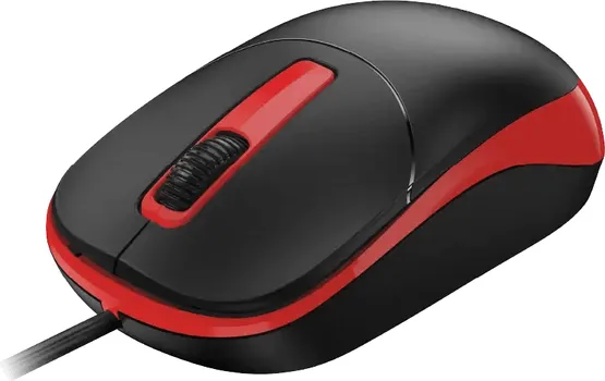 GENIUS DX-123 RED MIŠ │ USB-A INTERFEJS │ OPTIČKI SENZOR │ 1200 DPI │ 3 DUGMETA │ DUŽINA KABLA 1.5M │ TEŽINA 85G (3 / 4)