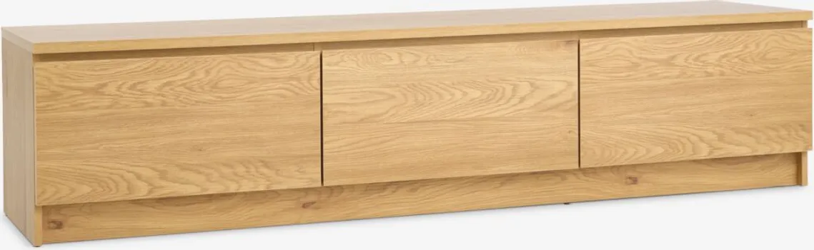 JYSK TV BENCH LIMFJORDEN 2 DRAWERS 1 DOOR OAK (1 / 4)