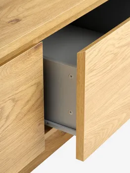 JYSK TV BENCH LIMFJORDEN 2 DRAWERS 1 DOOR OAK (2 / 4)