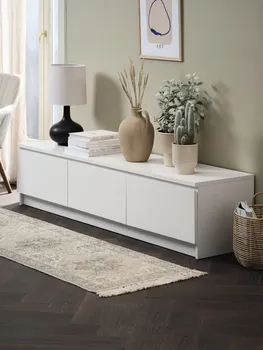 JYSK TV BENCH LIMFJORDEN 2 DRAWERS 1 DOOR WH. (2 / 5)