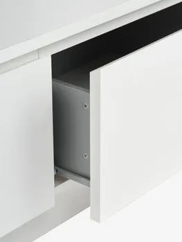 JYSK TV BENCH LIMFJORDEN 2 DRAWERS 1 DOOR WH. (3 / 5)