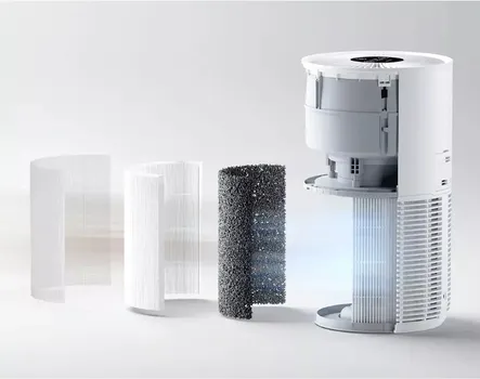 XIAOMI SMART PET CARE AIR PURIFIER FILTER TROSTRUKA FILTRACIJA, PRIMARNI FILTER, VISOKOUČINKOVITI FILTER I FILTER S AKTIVNIM UGLJENOM USPJEŠNO UKLANJANJE PERUTI (2 / 3)