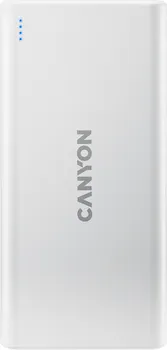 CANYON PB-106, POWER BANK 10000MAH LI-POLY BATTERY, INPUT 5V/2A, OUTPUT 5V/2.1A(MAX), USB CABLE LENGTH 0.3M, 140*68*16MM, 0.24KG, WHITE (1 / 4)