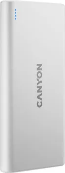 CANYON PB-106, POWER BANK 10000MAH LI-POLY BATTERY, INPUT 5V/2A, OUTPUT 5V/2.1A(MAX), USB CABLE LENGTH 0.3M, 140*68*16MM, 0.24KG, WHITE (4 / 4)