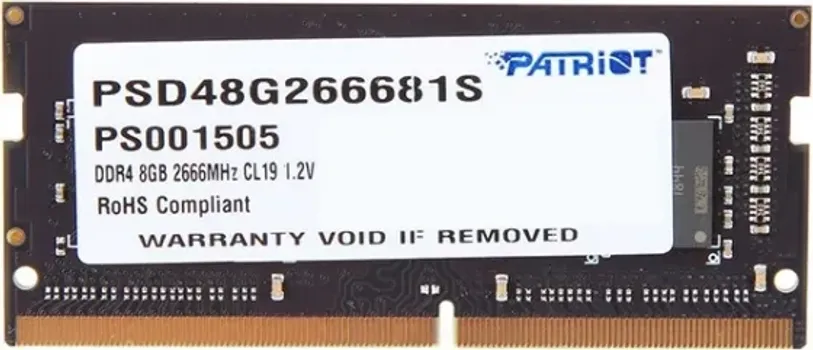 PATRIOT 8GB 2666MHZ DDR4 C15 SODIMM (1 / 1)