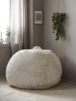 JYSK VREĆA ZA SJEDENJE FOULUM 109X64X109 BEŽ SOMOT TKANINA (2 / 6)