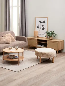 JYSK TABURE RAMSDAL Ø70 BEŽ TEDDY/BOJA NATUR HRASTA (2 / 7)