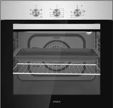 VIVAX BO-806BFM X UGRADNA PEĆNICA / VOLUMEN RERNE: 80 L, TIP RERNE: VENTILATORSKA, BROJ PROGRAMA: 6, SNAGA: 2300 W, TEMPERATURNI RASPON: 40°C-240°C, INOX, MEHANIČKI TAJMER, CHILD LOCK, POP-UP GUMBI ENERGETSKI RAZRED: A, DIMENZIJE (Š/V/D): 59,5 X 57,5 X 59,5 CM (1 / 5)