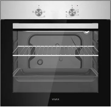 VIVAX BO-624MS X UGRADNA PEĆNICA / VOLUMEN RERNE: 62 L, TIP RERNE: STATIČKA, BROJ PROGRAMA: 3, SNAGA: 2200 W, TEMPERATURNI RASPON: 40°C-240°C, INOX, ENERGETSKI RAZRED: A, DIMENZIJE (Š/V/D): 59,5 X 57,5 X 59,5 CM (1 / 1)