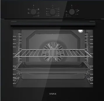 VIVAX BO-606FTM G UGRADNA PECNICA / VOLUMEN RERNE: 60 L, TIP RERNE: VENTILATORSKA, BROJ PROGRAMA: 5, SNAGA: 2200 W, TEMPERATURNI RASPON: 40°C-240°C, CRNO STAKLO, MEHANIČKI TAJMER ENERGETSKI RAZRED: A, DIMENZIJE (Š/V/D): 59,5 X 57,5 X 59,5 CM (1 / 1)