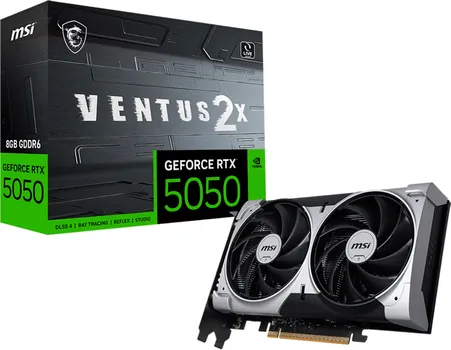 MSI GEFORCE RTX 5050 VENTUS 2X OC 8G GRAPHICS CARD W/ HDMI, TRIPLE DP (1 / 5)