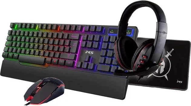 MS ELITE C501 4 IN1 GAMING SET GAMING SET, MEMBRANSKI TASTERI, ŽIČANA SA 1.5M, RGB OSVJETLJENJE, MIŠ ŽIČANI SA REZOLUCIJOM DO 3200 DPI, PODLOGA: 3 (1 / 1)