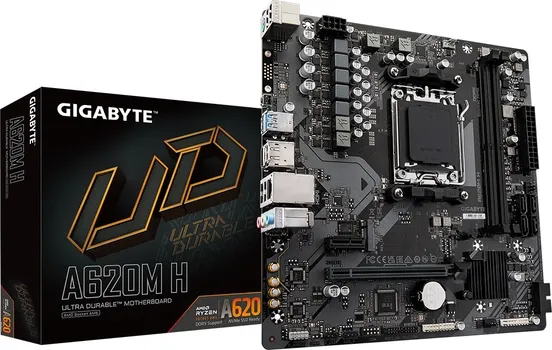 GIGABYTE AMD RYZEN MB A620M H REV. 1.2, 2*DDR5 DIMM 7200MHZ, M.2, RAID, DP/HDMI, USB 3.2, AM5 (1 / 1)