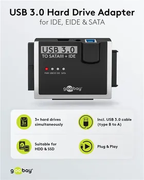 GOOBAY USB 3.0 HARD DRIVE ADAPTER FOR IDE AND SATA, 1.3 M, STANDING BOX 72013 (9 / 9)