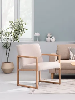 JYSK FOTELJA KALUNDBORG PIJESAK TKANINA/PRIRODNA BOJA HRASTA (2 / 7)