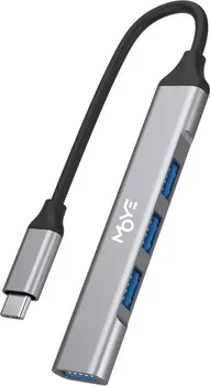 MOYE CORE MULTIPORT X4 HUB │ KONEKTORI: 1 X USB-A 3.03 X USB-A 2.0 │ PRIKLJUČNI KONEKTOR: USB-C (1 / 1)