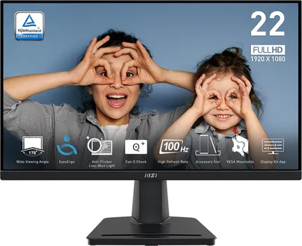 MSI MONITOR MP225V PRO, 22, FULLHD, VA, 300 CD/M2, ADAPTIVE SYNC, VGA, HDMI, 100 HZ, 1MS (1 / 5)