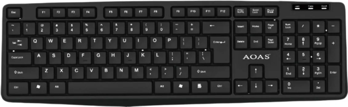 AOAS A-1015 TASTATURA │ INTERFEJS: USB │ POVEZIVANJE: ŽIČNO (1 / 1)