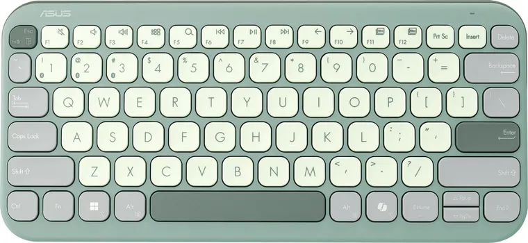 ASUS MARSHMALLOW KW100 BEŽIČNA TASTATURA │ TIHI PRITISCI TIPKI │ BEŽIČNO POVEZIVANJE SA VIŠE UREĐAJA (BLE 5.0) │ KOMPATIBILNA SA VIŠE SISTEMA (2 / 12)