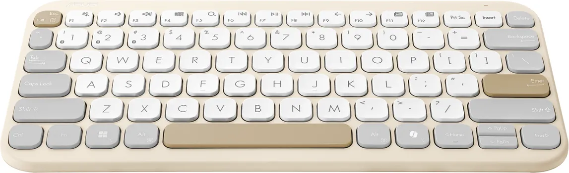 ASUS MARSHMALLOW KW100 BEŽIČNA TASTATURA │ TIHI PRITISCI TIPKI │ BEŽIČNO POVEZIVANJE SA VIŠE UREĐAJA (BLE 5.0) │ KOMPATIBILNA SA VIŠE SISTEMA (3 / 12)