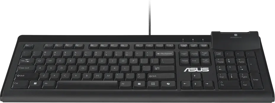 ASUS SMART CARD KU100 TASTATURA │ USB 2.0 ŽIČANA VEZA │ LED INDIKATORI ZA NUM, CAPS I SCROLL LOCK │ INTEGRISANI ČITAČ KARTICA │ DUŽINA KABLA: 200 CM (2 / 6)