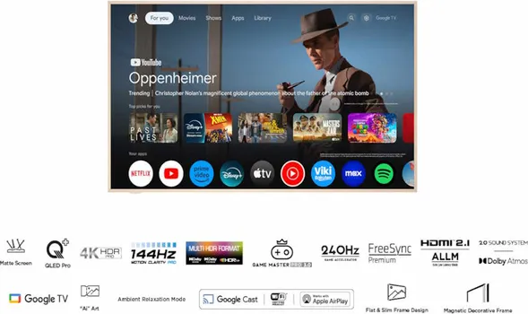 TCL 75 A300W NXTVISION 4K QLEDGOOGLE OS 144HZ VRR ART TV DOLBY ATMO... (2 / 3)